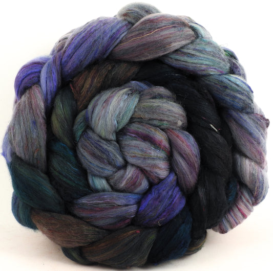 Tempest- Batt in a Braid #39 - Falkland Merino/ Mulberry Silk / Sari Silk (50/25/25)