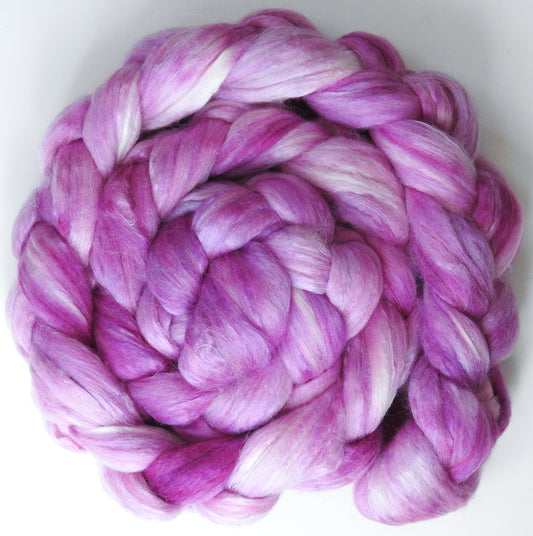 Peony (5.4 oz) - Batt in a Braid #5 - Merino/ Camel/ silk/ faux cashmere/ firestar (25/25/25/12/12)