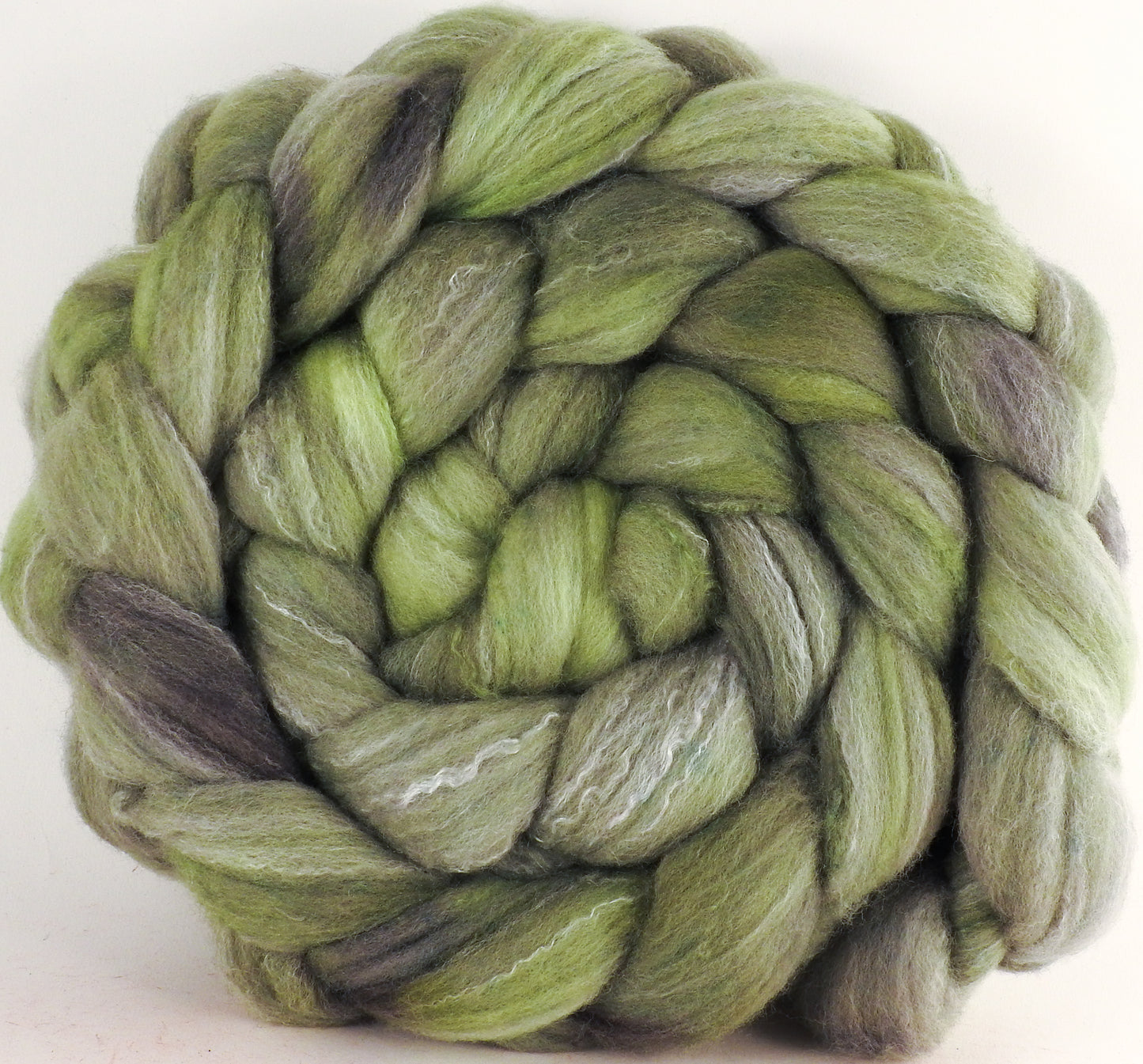 Targhee/silk/ bamboo- (80/10/10) - Lichen - 5.7 oz. - Inglenook Fibers