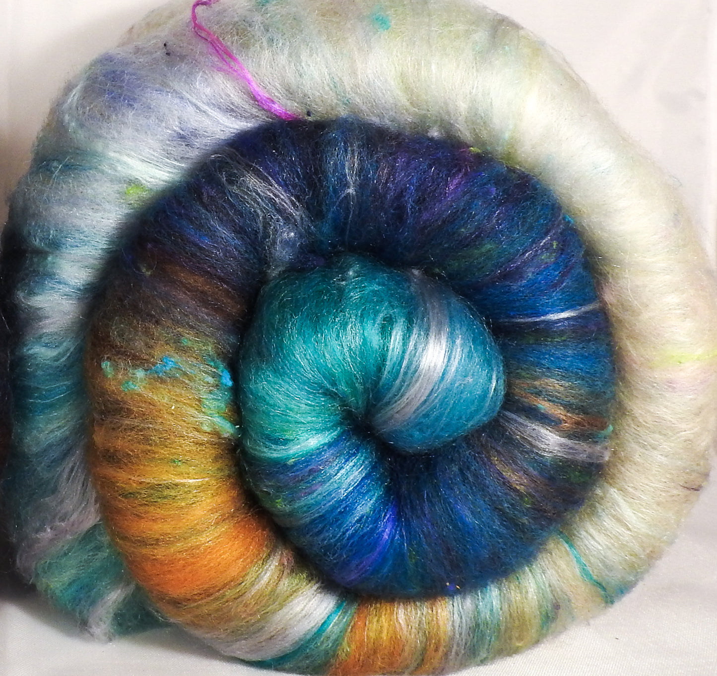 12 Apostles - Roly-Poly Batts- 30% Australian Bond and Polwarth fleece, merino, bfl, silk, rambouillet, bamboo, silk noil (angelina in sparkle batts) - Inglenook Fibers