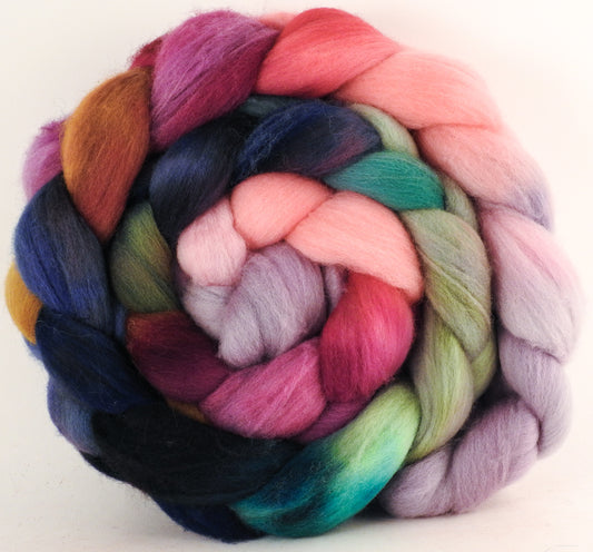 Hand dyed top for spinning - Color Me Happy - (6 oz.) Organic Polwarth - Inglenook Fibers