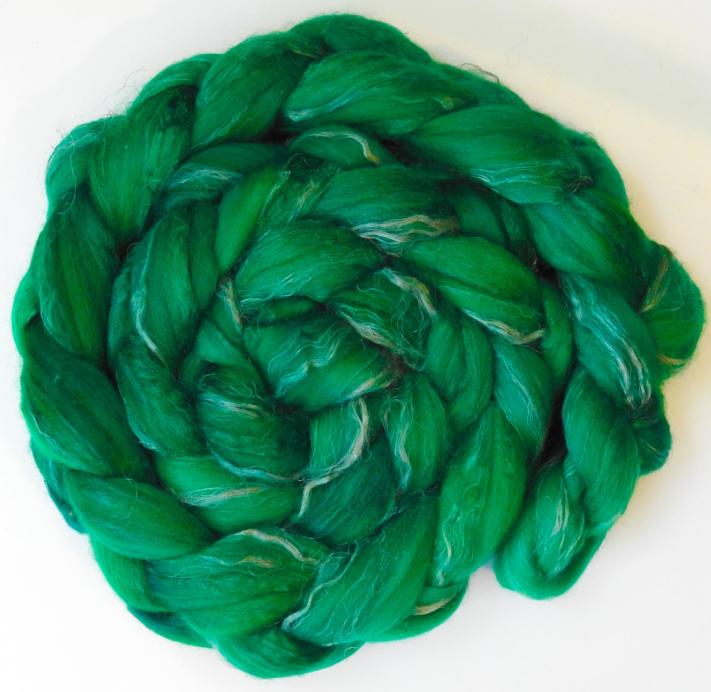 Shamrock (5.9 oz)- Glazed Solid - Merino/ Tussah Silk/ Natural Flax (50/25/25)