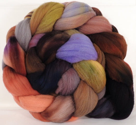 Hand dyed top for spinning -Wild Mushrooms (4.7 oz.)Rambouillet - Inglenook Fibers