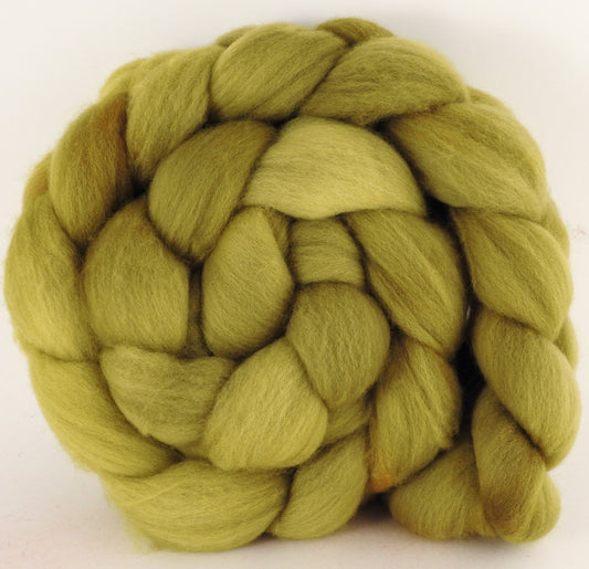 Hand dyed top for spinning - Dijon - (5.75 oz.) Organic Polwarth - Inglenook Fibers