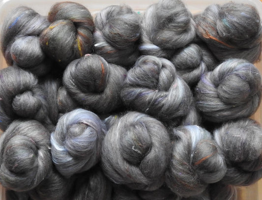 Non-sparkle Sticklebatts - Trunk (4 oz) - 30% CVM/Rambouillet/Cotswold/Finn x Fleece; merino, polwarth, silk, bamboo, silk noil