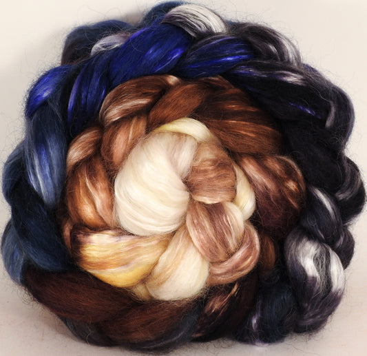 Wensleydale/ mulberry silk roving ( 65/35) - Kestrel-  (6.3 oz.) - Inglenook Fibers