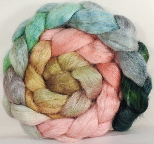 Wensleydale/ mulberry silk roving (65/35) - Shabby Chic - 5.2 oz. - Inglenook Fibers