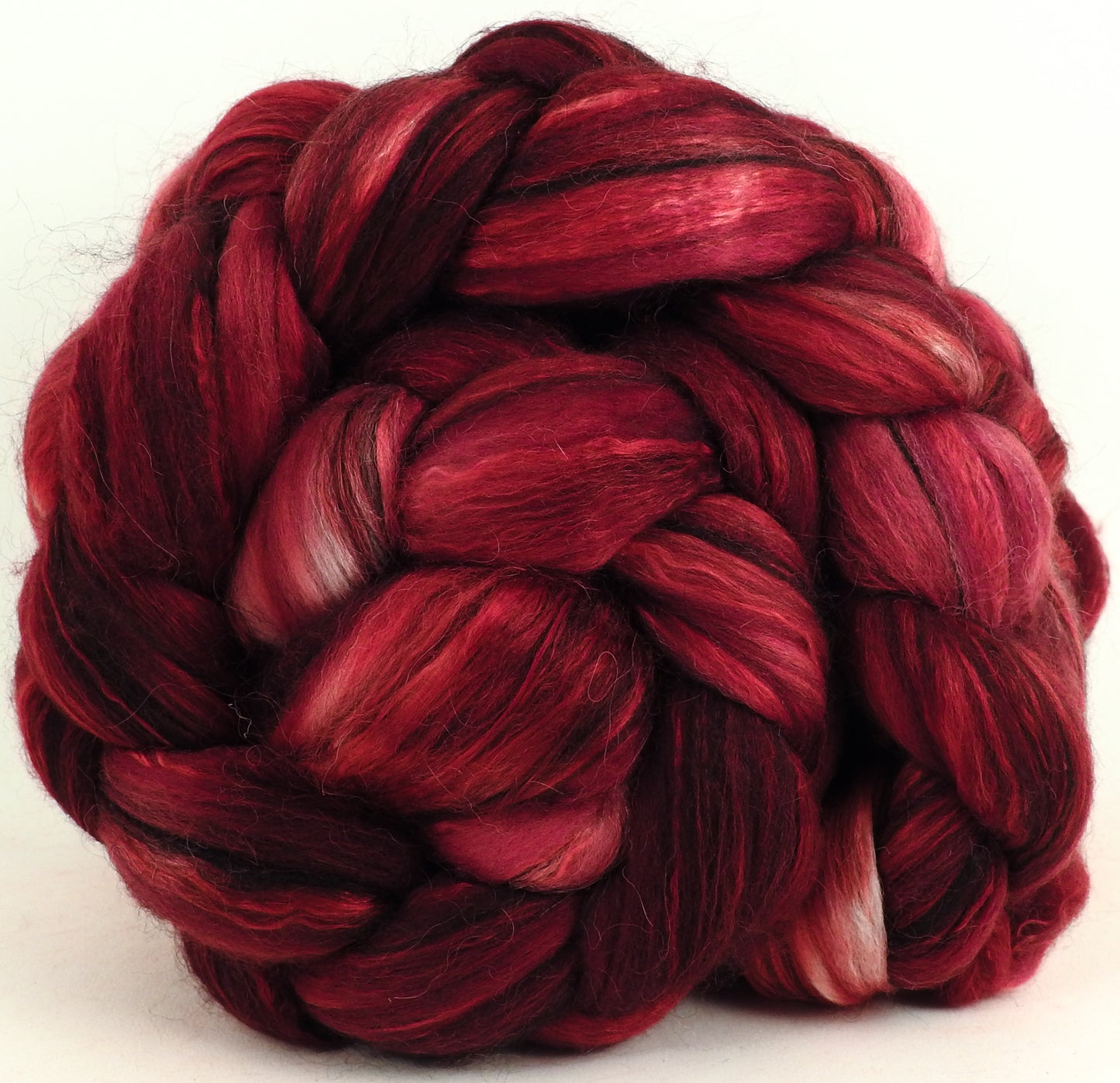 Crimson - (5.7 oz.) Superfine Merino/ Mulberry Silk / Black Baby Alpaca (50/25/25)