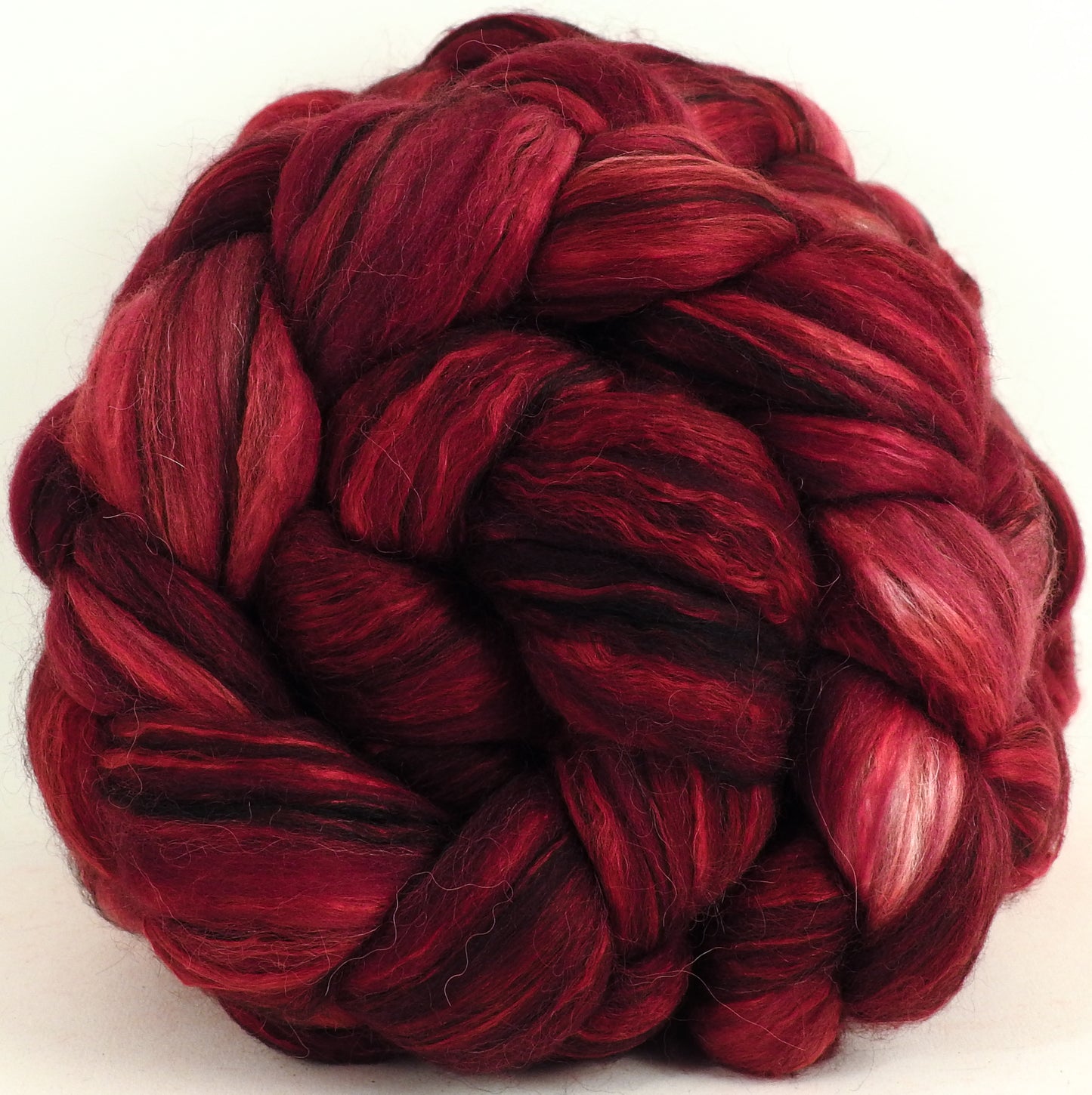 Crimson - (5.7 oz.) Superfine Merino/ Mulberry Silk / Black Baby Alpaca (50/25/25)