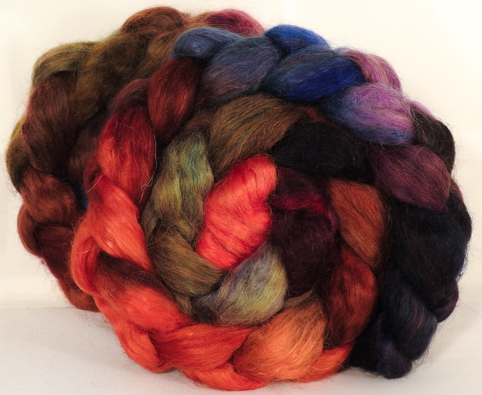 Wensleydale/ mulberry silk roving ( 65/35) -Gnomes - (5.3 oz.) - Inglenook Fibers