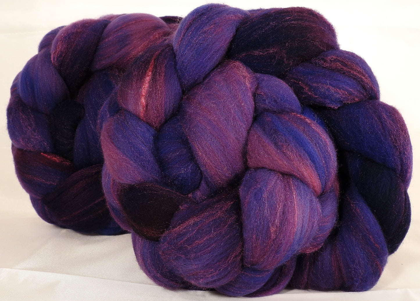 Rambouillet /tussah silk (75/25) - Damson Plum (5.6 oz.) - Inglenook Fibers