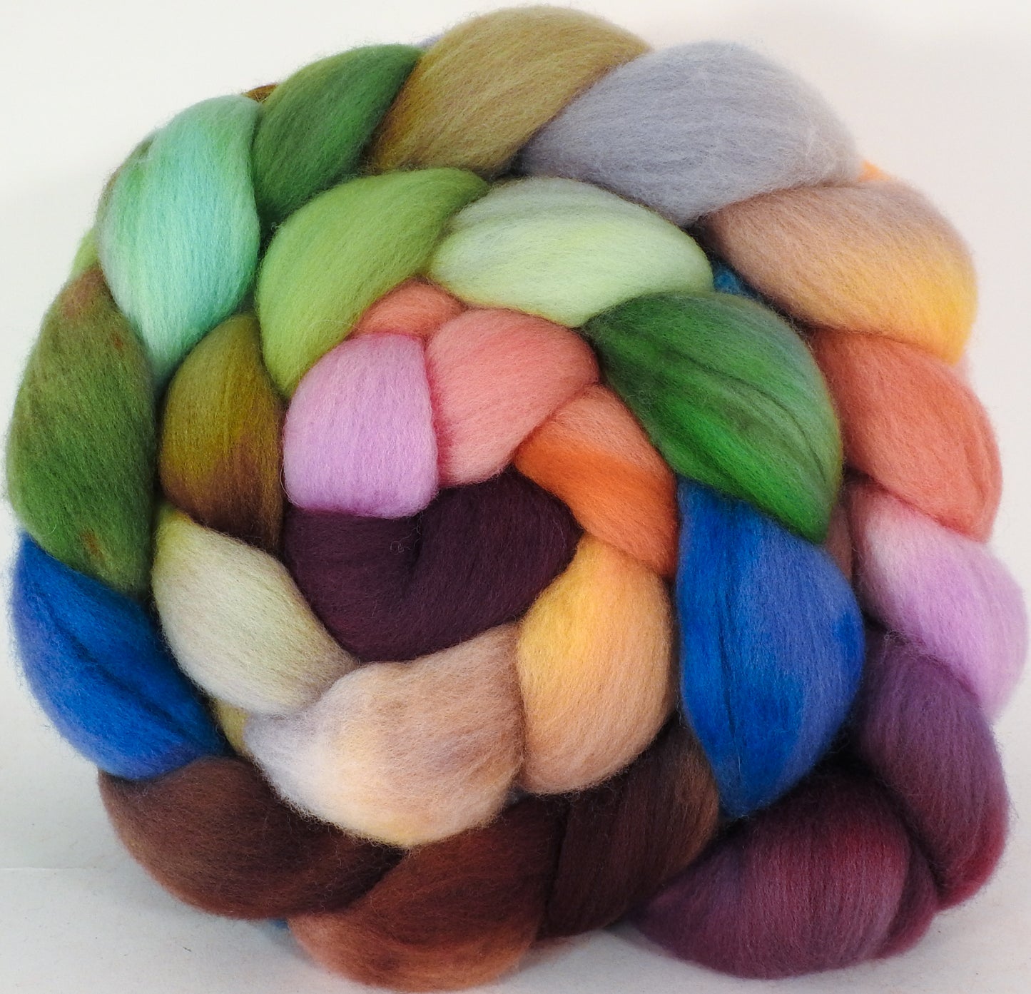 Hand dyed top for spinning - Rivendell - (5.8 oz.) Organic polwarth - Inglenook Fibers