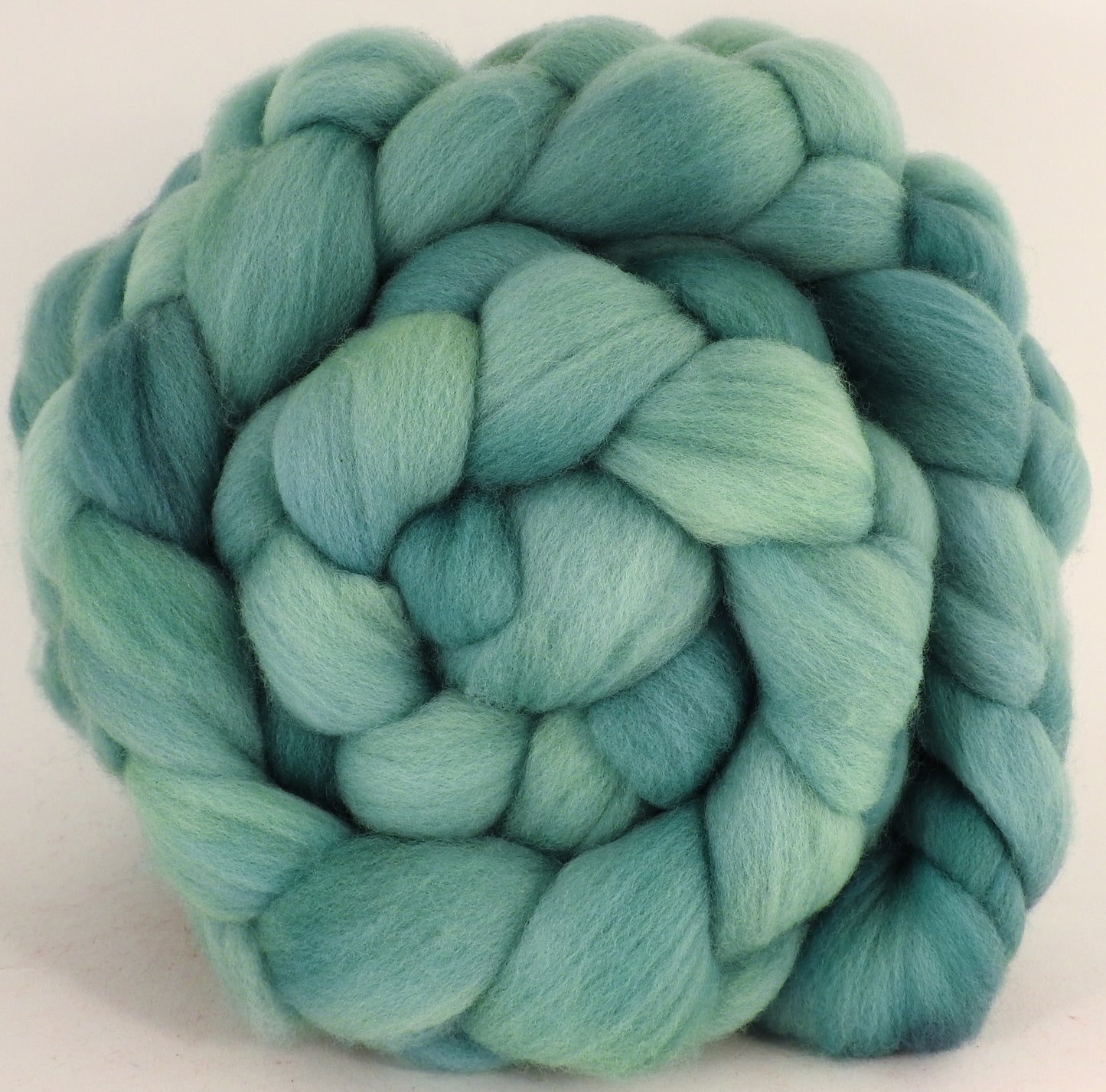 Hand dyed top for spinning - Spearmint - Organic Polwarth - Inglenook Fibers