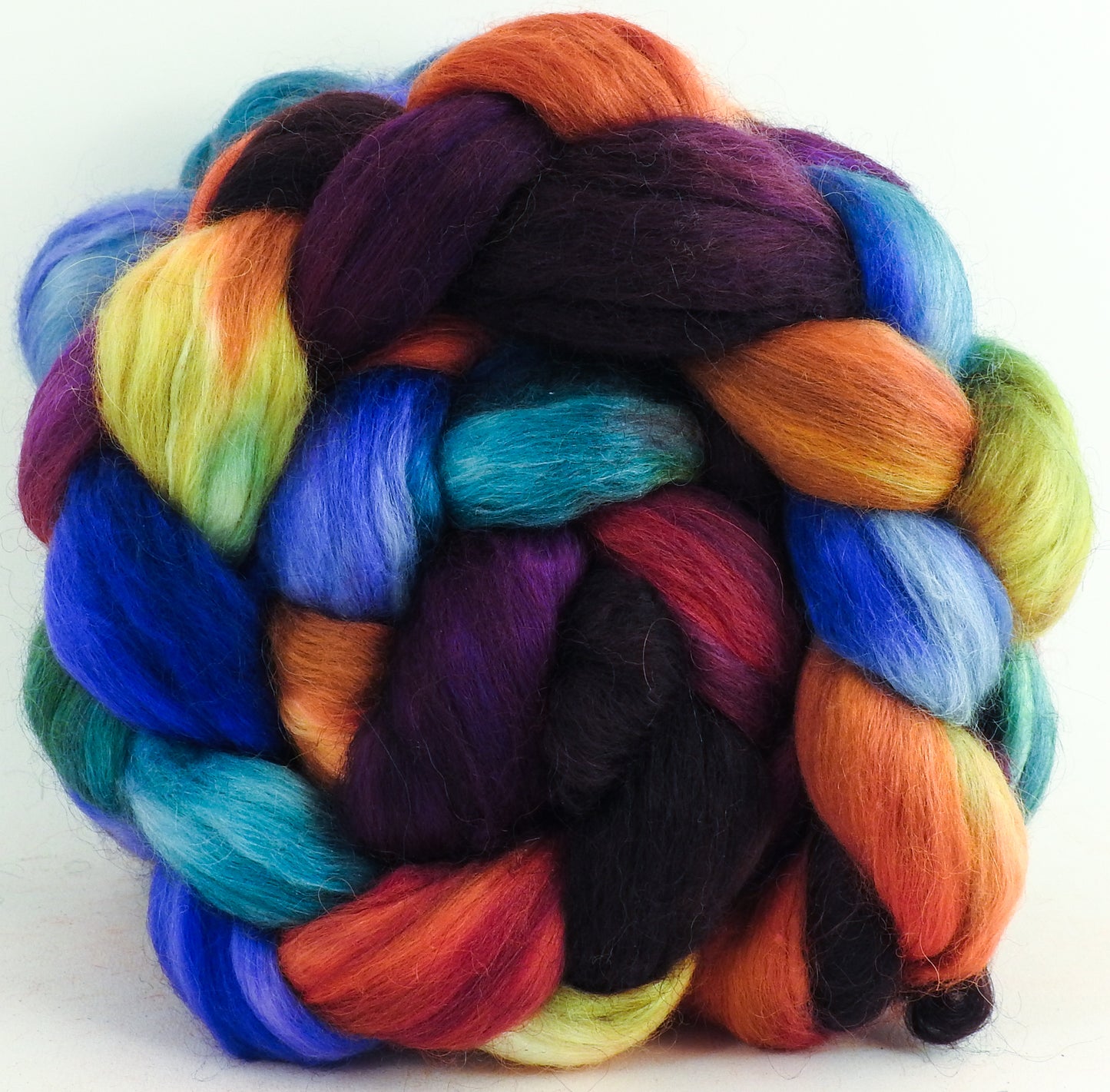 Christmas Market - Batt in a Braid #52- Wensleydale/ Mulberry silk/ Polwarth (60/25/15)