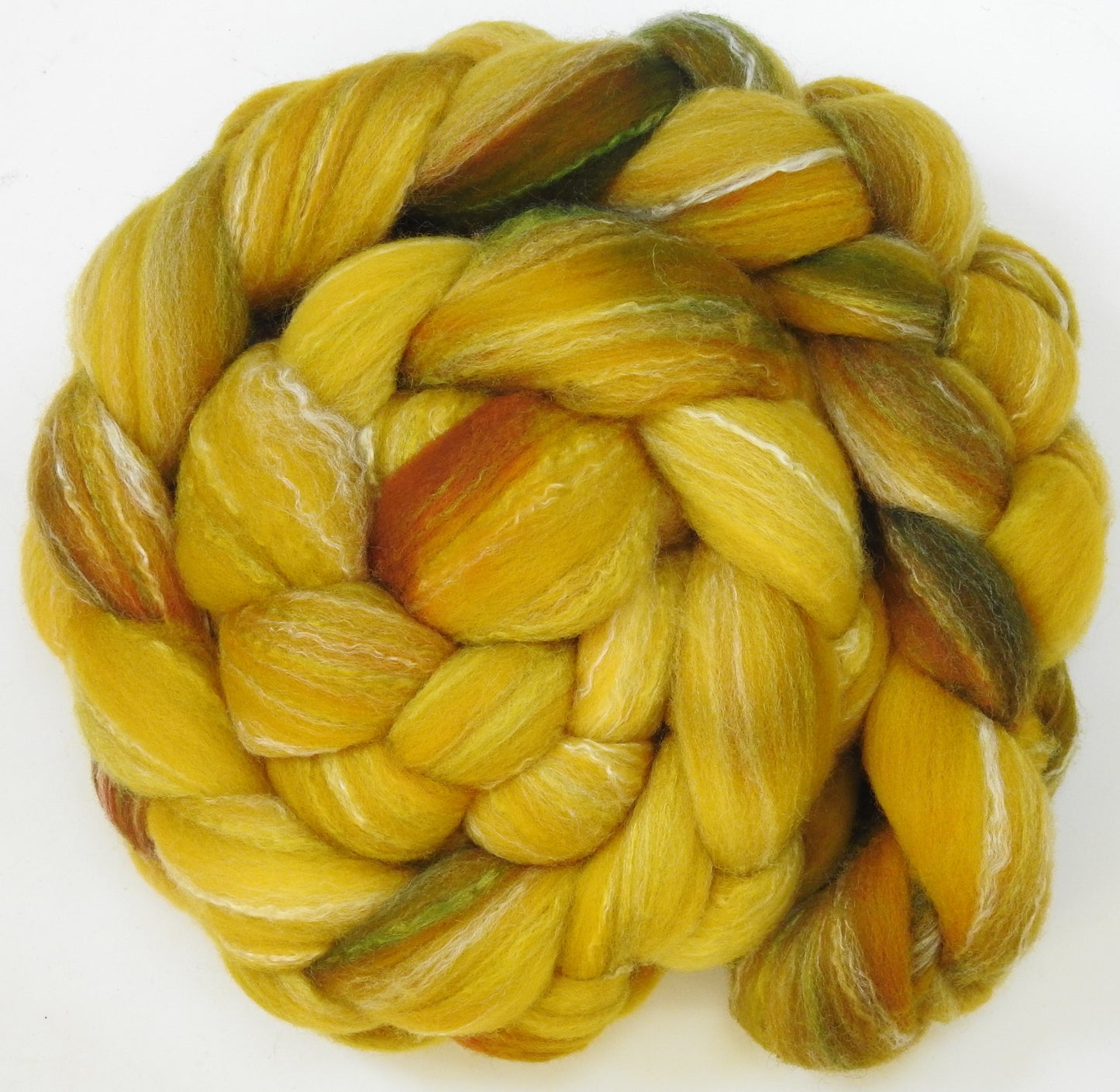 Sunflower (5.9 oz)- Glazed Solid - Targhee/silk/ bamboo (80/10/10)