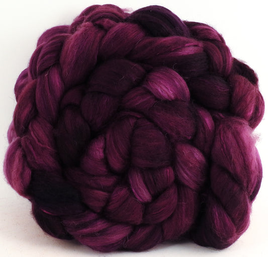 Mulberry (5.6 oz) - Batt in a Braid #5- Merino/ Camel/ silk/ faux cashmere/ firestar (25/25/25/12/12)