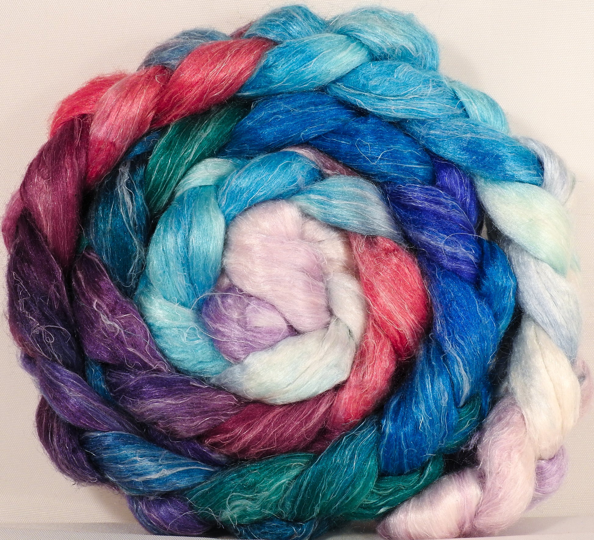 Tussah Silk / flax roving (65/35)- Kangaroo Island - 5 oz. - Inglenook Fibers