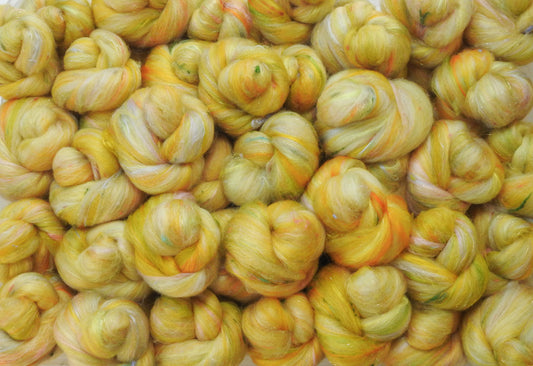 Ducks in a Row (3.9 oz)- Sparkle Sticklebatts -15% CASHMERE,Polwarth, silk, Bond Fleece, bamboo, silk noil, angelina