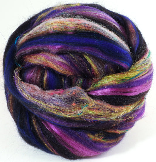 Saskatoon Berry - Zwartables/ SuperfineMerino/ ALPACA/ Tussah and Mulberry Silks/Sari silk/Tweed blend (25/25/15/15/10/10)