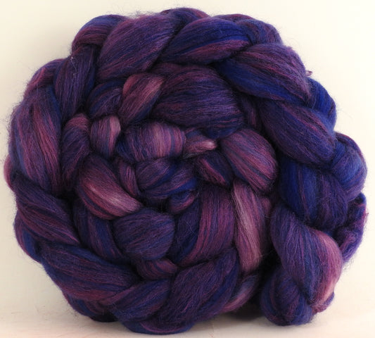 Heliotrope - Batt in a Braid #6 -(5.9 oz.) 1/3 Grey Baby Alpaca/1/3 Polwarth/ 1/3 Tussah Silk