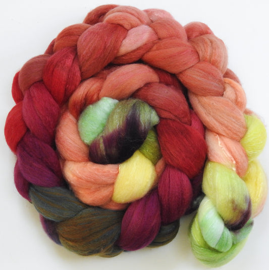 Icelandic Poppies (splotched) (5 oz)- Organic Polwarth / Mulberry silk (80/20)