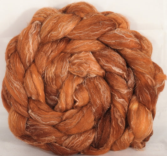 Batt in a Braid #29 - Turmeric (5.4 oz.) Rambouillet / Tussah / Flax (40/40/20) - Inglenook Fibers