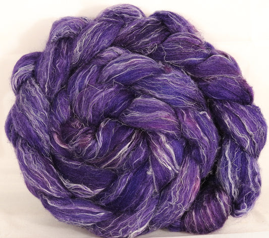 Batt in a Braid #29 - Iris - (5.2 oz.) Rambouillet / Tussah / Flax (40/40/20) - Inglenook Fibers