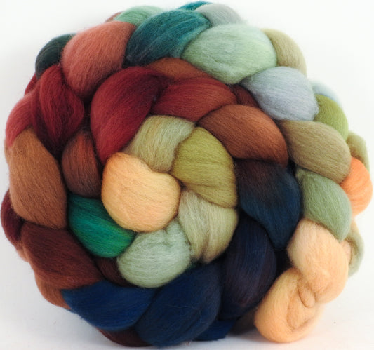 Organic Polwarth Roving (Top) -Toadstools - 5.3 oz. - Inglenook Fibers