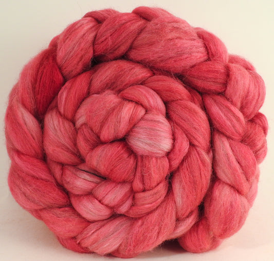 Batt in a Braid #6 -#sorrynotsorry -(5.8 oz.)1/3 Grey Baby Alpaca/1/3 Polwarth/ 1/3 Tussah Silk