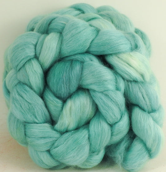Celadon (5.4 oz) - Batt in a Braid #52- Wensleydale/ Mulberry silk/ Polwarth (60/25/15)