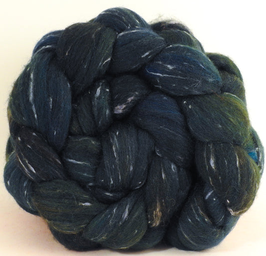 Batt in a Braid #42 - Swamp Monster - Polwarth/ Tweed Blend / Peduncle&Tussah Silk( 50/25/25)