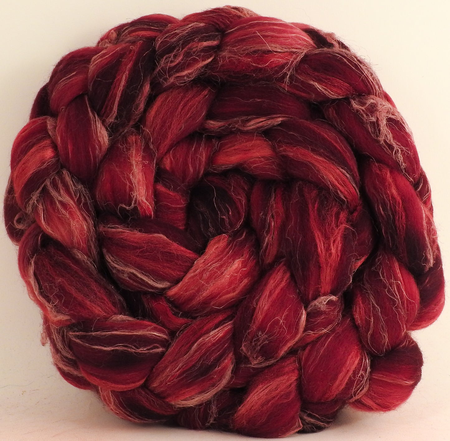 Crimson - (5.7 oz) Merino/ Tussah Silk/ Natural Flax (50/25/25)