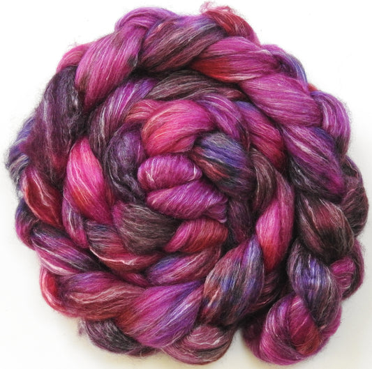Tart- Batt in a Braid #57- Camel/Baby Alpaca/Mint fiber  (50/25/25)