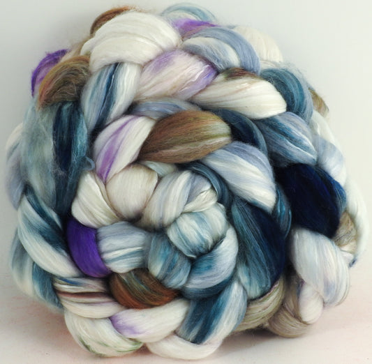 Oyster (5.5 oz) - Batt in a Braid #5- Merino/ Camel/ silk/ faux cashmere/ firestar (25/25/25/12/12)