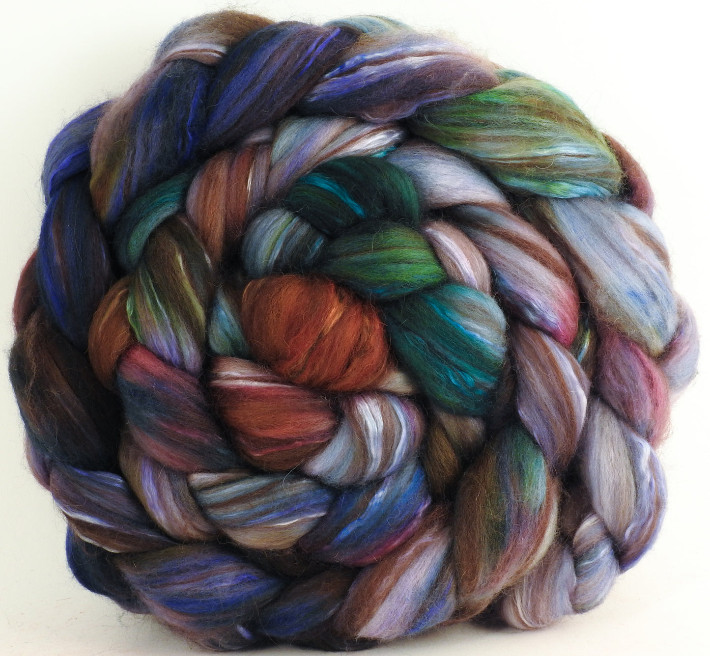 Roses are Red~ Violets are Blue -5.6 oz - 18.5 mic merino/ camel/ brown alpaca/ mulberry silk/ (40/20/20/20)