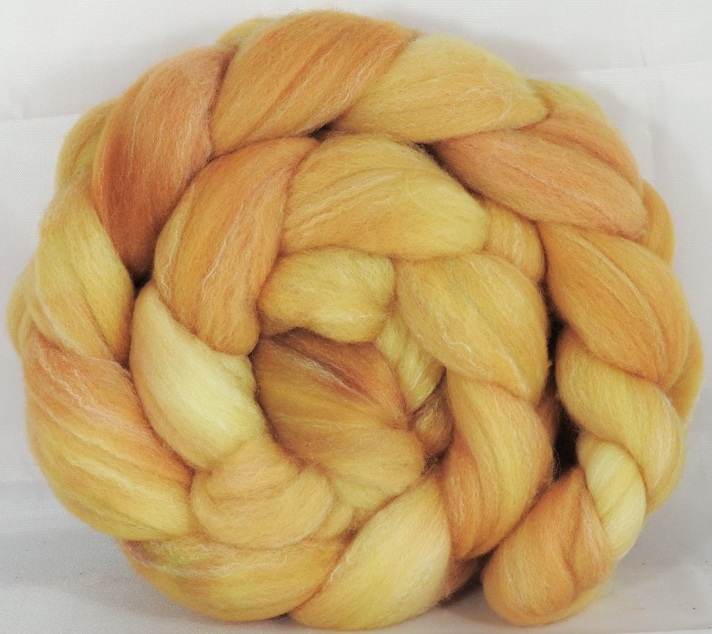 Hand dyed top for spinning -Butter- (4.2 oz.) Targhee/silk/ bamboo ( 80/10/10) - Inglenook Fibers