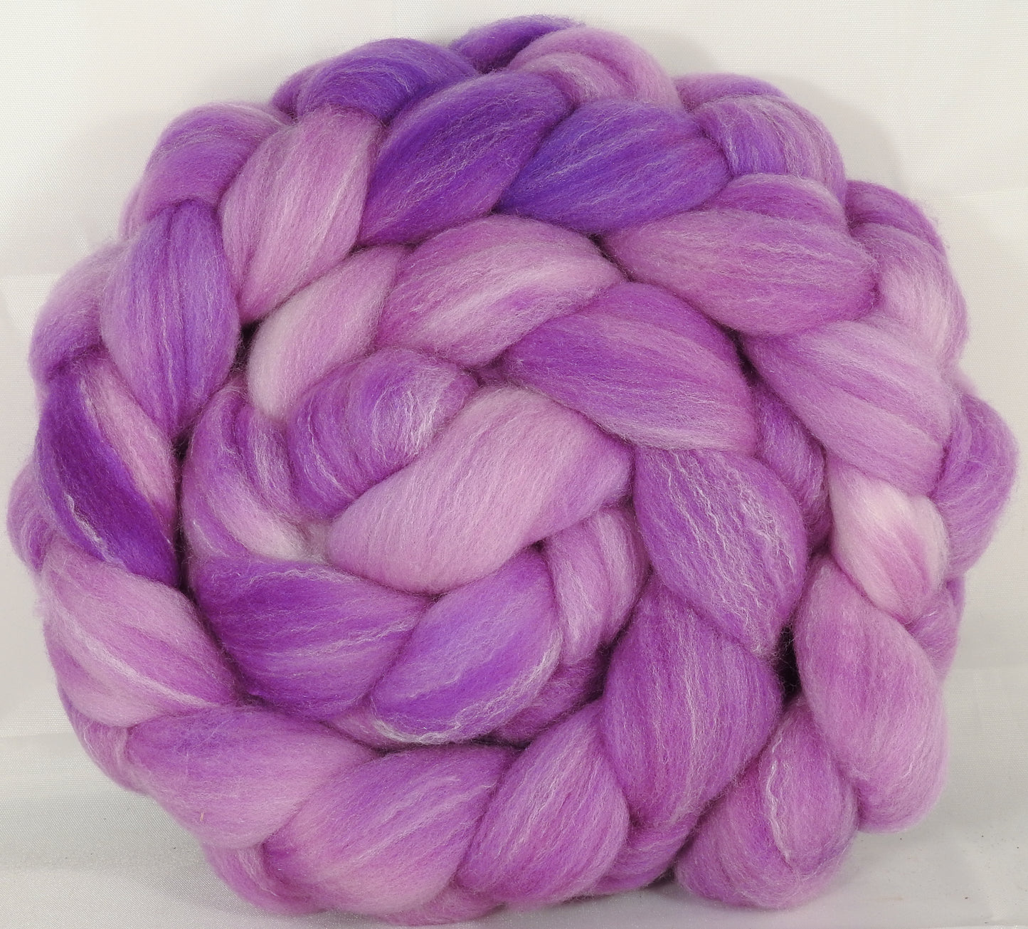 Hand dyed top for spinning -Evening Primrose - (5.1 oz.) Targhee/silk/ bamboo ( 80/10/10) - Inglenook Fibers