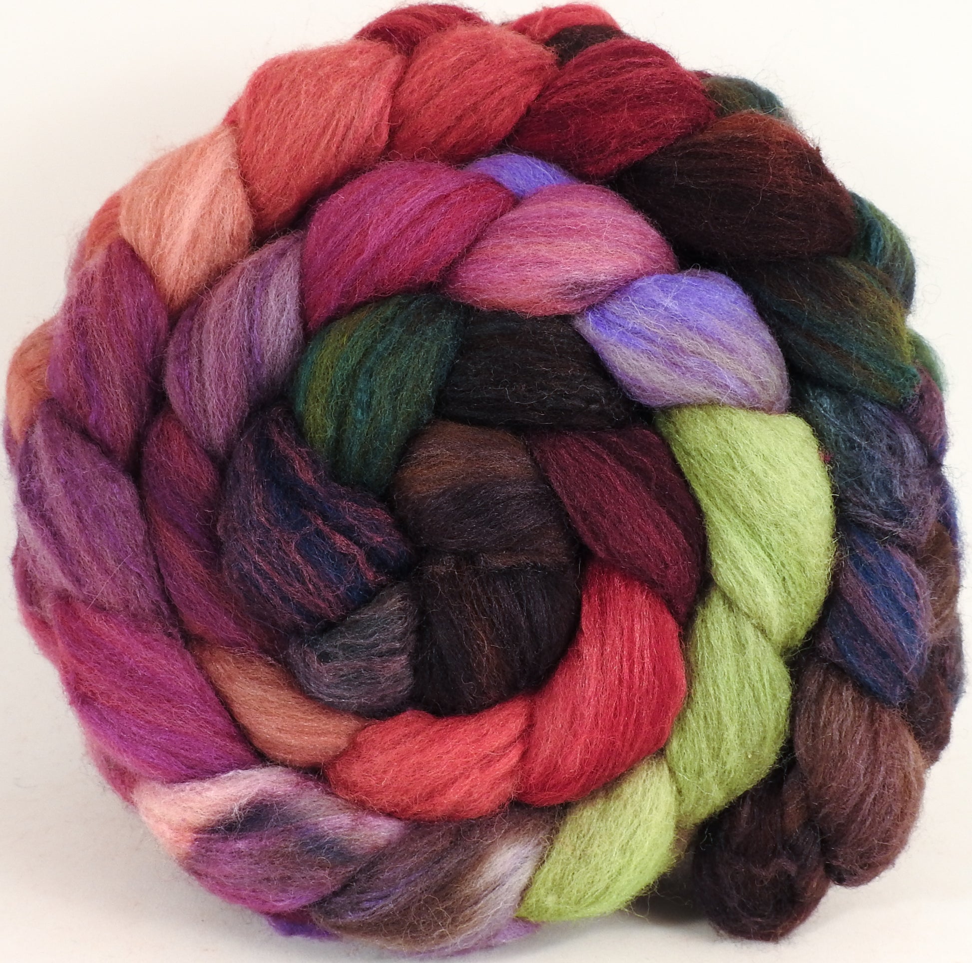 British Southdown/ tussah top (65/ 35) - Plum Pudding (5.2 oz) - Inglenook Fibers