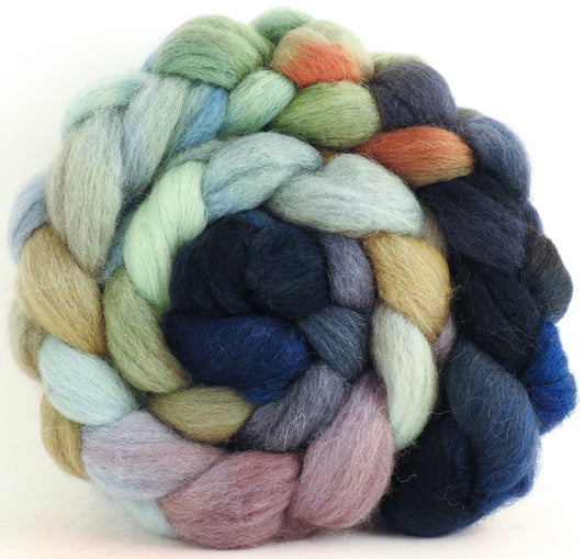 Downpour (6.2 oz) - Batt in a Braid #43 - Dorset/Cheviot/Kid Mohair (60/20/20)