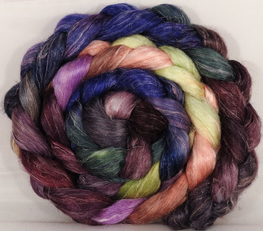 Tussah Silk / flax roving (65/35)- Fresh Fig - 5.2 oz. - Inglenook Fibers