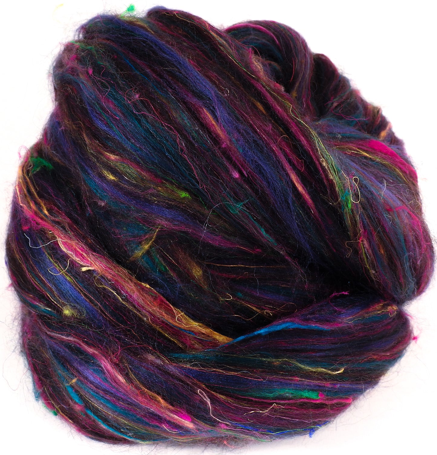 Galaxy  - Zwartbles / Black Alpaca / Sari Silk / Mulberry Silk / Bamboo ( 25/25/25/15/10)