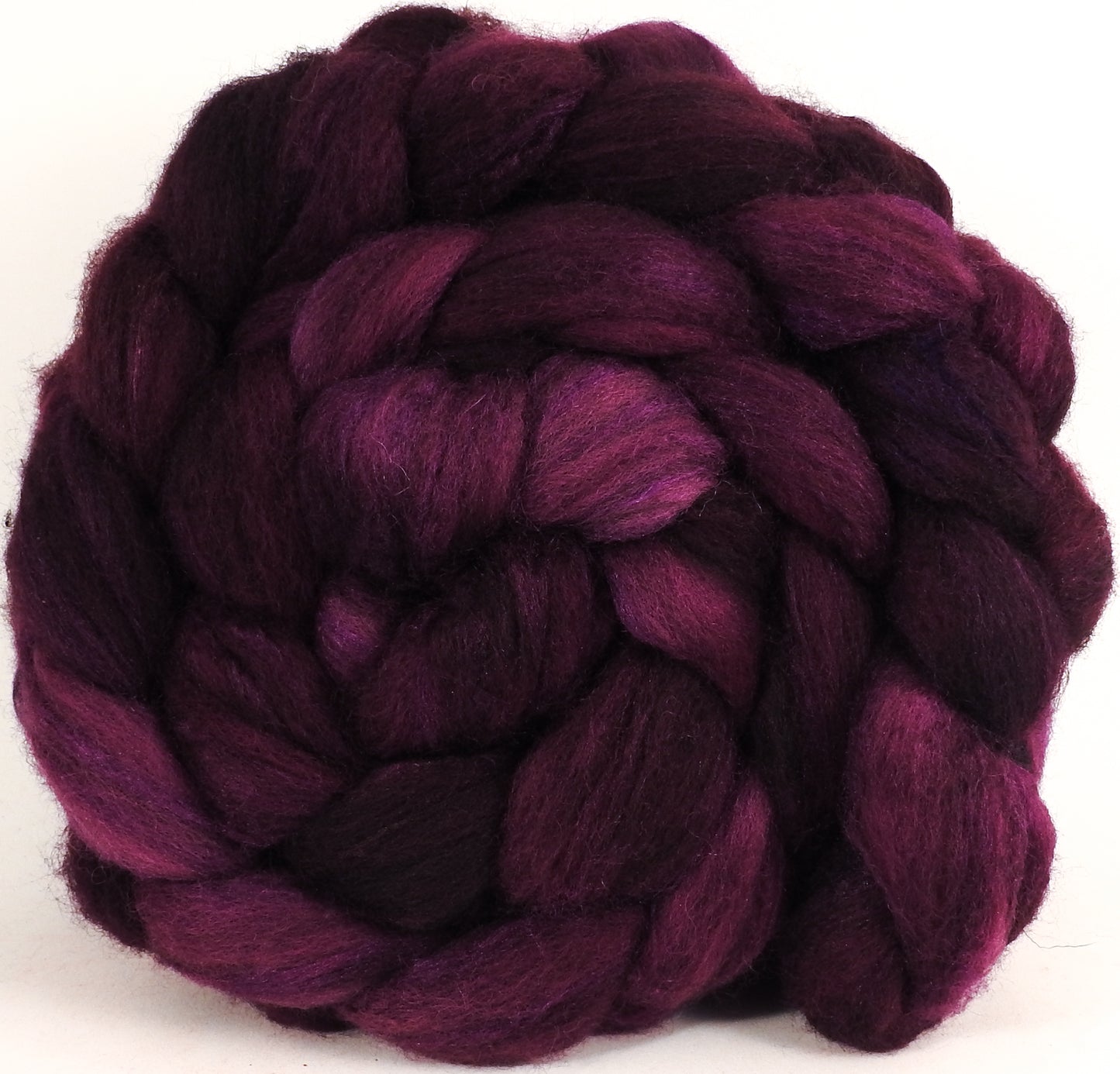 Mixed UK Bfl/ Tussah Silk  (75/25) - Mulberry - 5.6 oz. - Inglenook Fibers