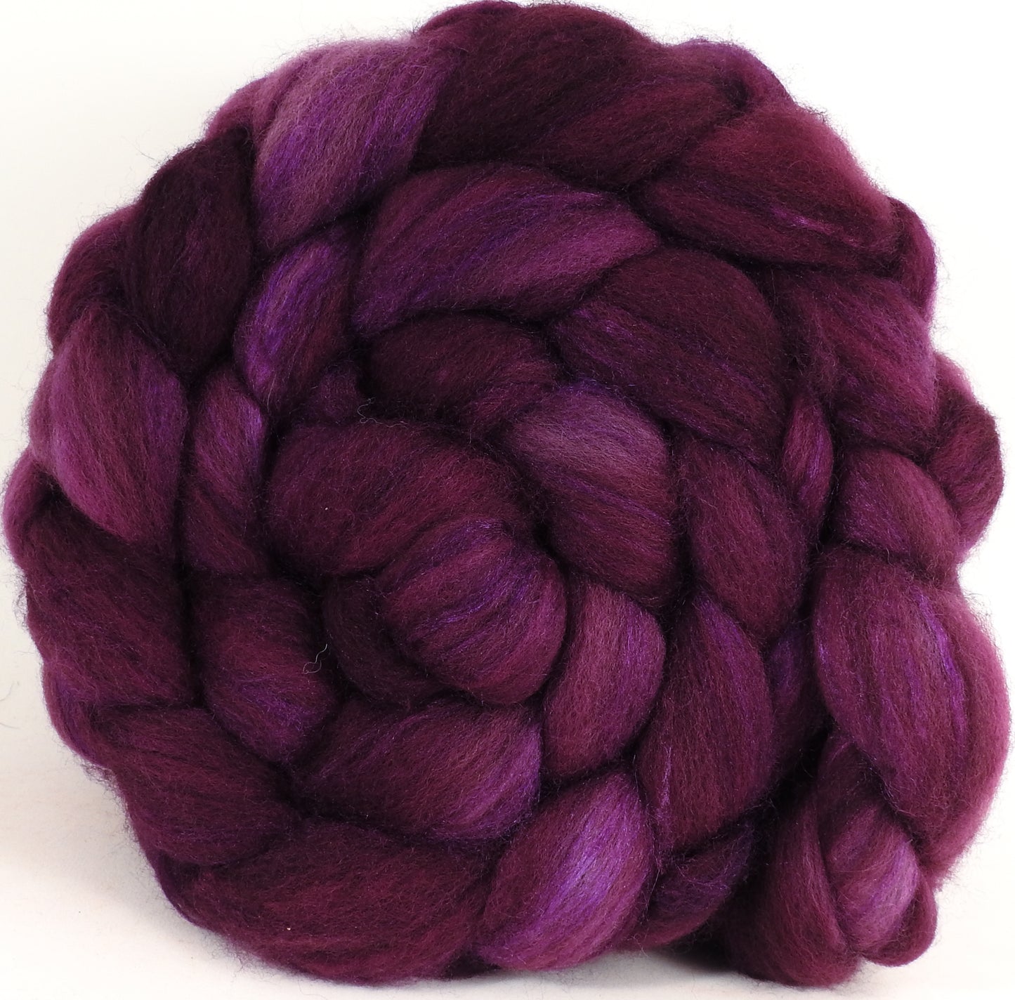 Mixed UK Bfl/ Tussah Silk  (75/25) - Mulberry - 5.6 oz. - Inglenook Fibers