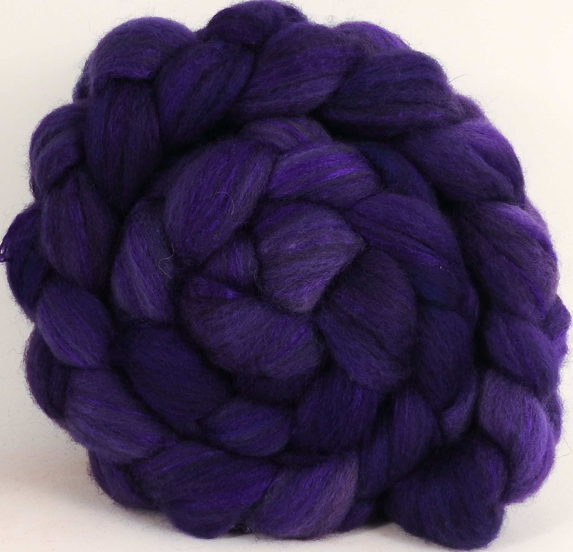 Mixed UK Bfl/ Tussah Silk  (75/25) - Gentian - 5.4 oz. - Inglenook Fibers