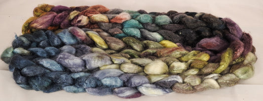 100 % Tussah Silk Top -Pebble Mosaic -3.55 oz. - Inglenook Fibers