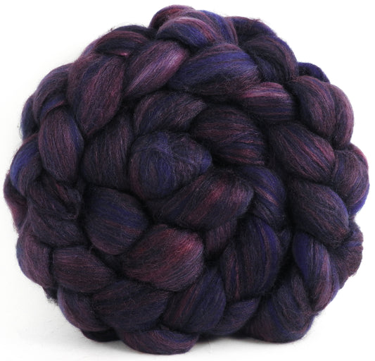 Banshee (5.7 oz) - Batt in a Braid #6 - 1/3 Grey Baby Alpaca/1/3 Polwarth/ 1/3 Tussah Silk