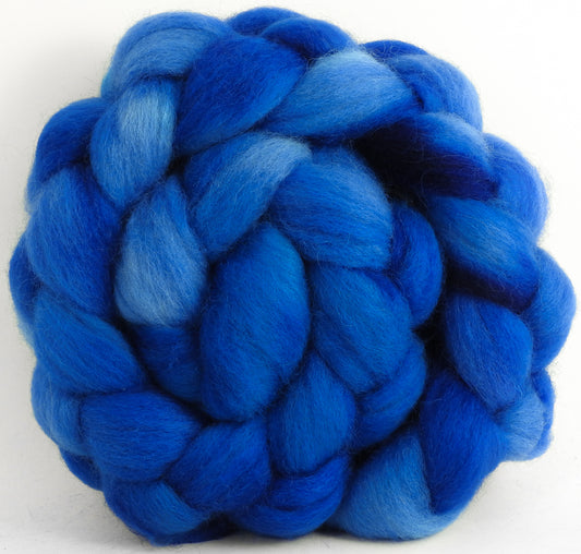 Nordic Blue (5.4 oz) - Batt in a Braid #43 - Dorset/Cheviot/Kid Mohair (60/20/20)