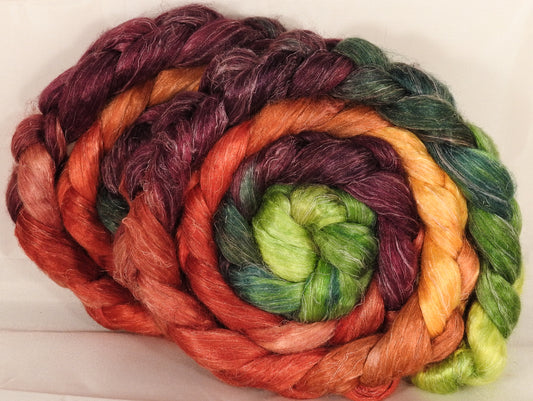 Tussah Silk / flax roving (65/35)- Woodbine - 5.15 oz. - Inglenook Fibers