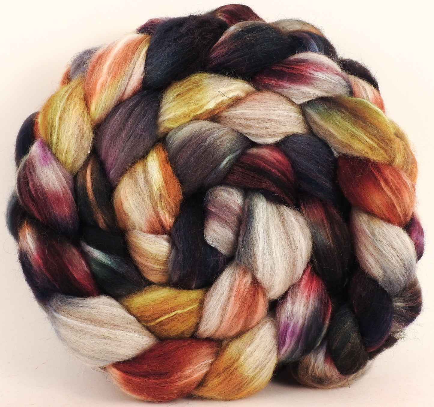 Mixed UK Bfl/ Tussah Silk ( 75/25) -Scholarly -  5.25 oz. - Inglenook Fibers