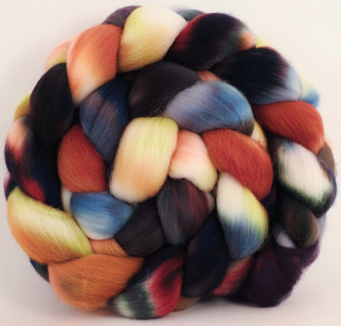 Hand dyed top for spinning -Scholarly - Organic polwarth - Inglenook Fibers